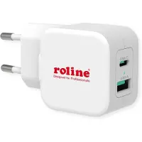 Roline thuislader met 1 USB-C PD en 1 USB-A Quick Charge 3.0 poort - 20W / wit