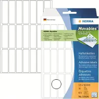 Herma 10606 Verwijderbare multipurpose-etiketten 13 x 50 mm, wit, om met de hand te beschrij - 2 stuks