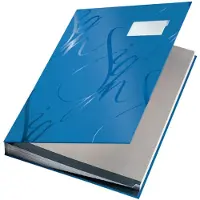 Leitz design-vloeiboek 5745, 18 waaiers, karton, blauw