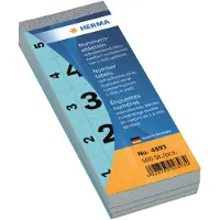 Herma Nummer blok zelfklevend 1-500 blauw 28x56 mm