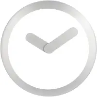 Nextime wandklok Focus kunststof - Kleur - Zilver