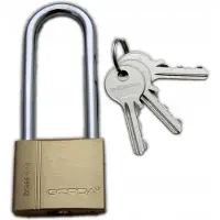 Gerda Messing Hangslot met Lange Beugel S50H80