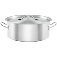 Stalgast Stalen Lage Pan met Deksel 28cm 5,5L - Professioneel Keukengerei