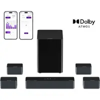 Ultimea - 7.1 Soundbar met Dolby Atmos - Surround Sound System voor TV met draadloze subwoofer - Poseidon Serie