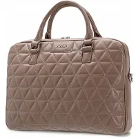 Puccini Dames Laptoptas 15" Gewatteerd Leer Bruin