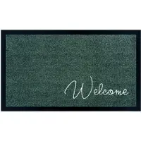Hanse Home Merkloos Instap mat WELCOME GREEN 45x75 cm, Antislip