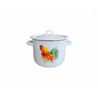 Epewex Degelijk Emaille Pan met Deksel 2L - Haan Decoratie
