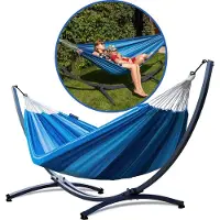 Potenza Hangmat met Standaard 2-Persoons – Extra Stabiel Frame tot 220 kg – Duurzame Hangmatset -Grande-Santia