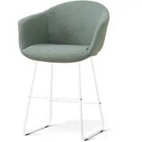 Nolon Nino-Otis barkruk saliegroen - wit onderstel - 65 cm