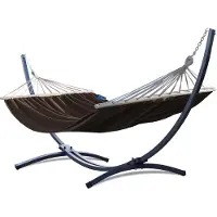 Potenza Hangmat met Standaard en Spreidstok – 2 Persoons – Extra Stabiel Frame tot 220 kg – Duurzame Hangmatset –Grande Roma