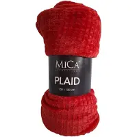 Mica Decorations Mica Joanne Fleece Plaid 180x130 cm – Zacht Woondeken – Rood