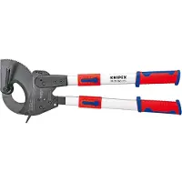 Knipex 95 32 060 Ratel-kabelsnijder Geschikt voor (striptechniek) Aluminium- en koperkabel, een- en meerdraads 60 mm 740 mm²