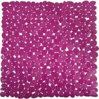 MSV Douche/bad anti-slip mat - badkamer - pvc - paars - 54 x 54 cm - Badmatjes
