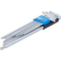 Bgs L Steeksleutelset extra lang T-Star (voor Torx) met kogelkop T10 - T50 9 stuks.