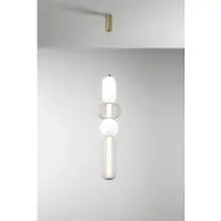 LUCE Design Hanglamp Inkas, messing / goud, Woon-/ Eetkamer, Glas