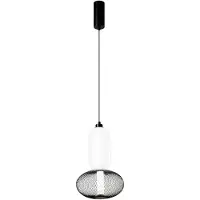 LUCE Design Hanglamp Inkas, zwart, Woon-/ Eetkamer, Glas