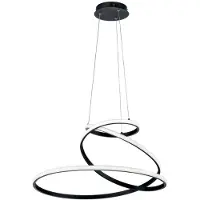 LUCE Design Hanglamp Coaster, zwart, Woon-/ Eetkamer, Aluminium, Modern