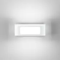 In.tec® LED-wandlamp buiten Desert, wit / opaal, Aluminium, Modern, LED wandlamp buiten