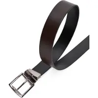 Tommy Hilfiger Riem 'Flag Rectangular Buckle Reversible' donkerbruin / zwart