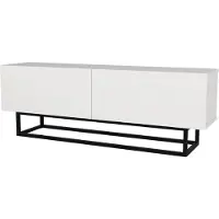 En.casa Tv-meubel Nolven kort frame 125x32x47 cm wit []