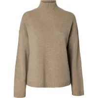 Selected Trui 'SLFCILLE' beige gemêleerd