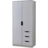 En.casa Kledingkast Eiselfing 176x80x52 cm met 4 vakken en 3 lades grijs []