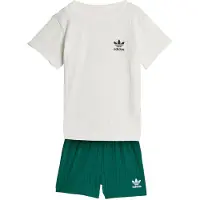 Adidas Originals Set 'REGULAR WIDE RIB SHORT T-SHIRT' groen / zwart / wit