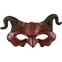 Boland Half masker demon (rood zwart)