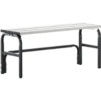 Sypro Kleedkamerbank, stalen buis/aluminium, enkel, 1015 mm lang, antraciet