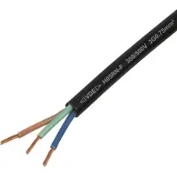 TRU COMPONENTS TC-13389180 Rubberkabel H05RN-F 3 G 0.75 mm² Zwart 50 m
