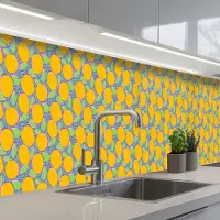 KitchenYeah Keuken achterwand 400x60 cm - Spatscherm zelfklevend Sinaasappels - Bladeren - Kleurrijk - Muurbeschermer - Spatwand fornuis