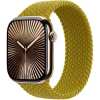 Apple Gevlochten solobandje voor de Watch | 38/40/41/42 mm - Maat 2 - Chartreuse