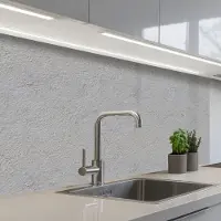 KitchenYeah Keuken achterwand 100x60 cm - Spatscherm zelfklevend Licht - Grijze - Muur - Muurbeschermer - Spatwand fornuis