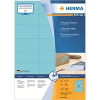 Herma Special 4408 permanent hechtende etiketten A4 70 x 37 mm blauw (2400 etiketten)