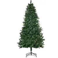 HOMCOM Kunstkerstboom 180 cm pijnboom kunstmatig, met 724 takken, metalen
