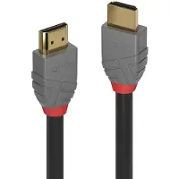 Lindy 36966 HDMI-kabel HDMI Aansluitkabel HDMI-A-stekker, HDMI-A-stekker 7.50 m Antraciet, Zwart, Rood Vergulde steekcontacten
