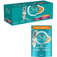 Purina One 40x 85g Gemengd Pakket Adult Cat Gemengd Selectie Kattenvoer Nat
