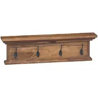 vidaXL Wandgemonteerde kapstok Wandgemonteerd Naturel 70 x 10 x 20 cm