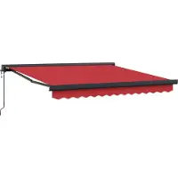 vidaXL Uitschuifbare luifel Rood 300 x 250 x 165 cm Stof en Metaal