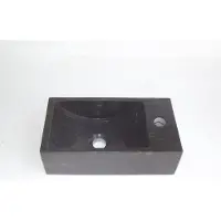 Plieger Stone fontein met kraangat rechts 40x22cm antraciet KE4022BS-R