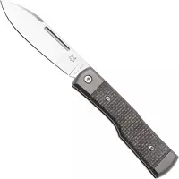 FOX Gunstock FX-558 BI Satin Böhler M390, Bison Yuta Micarta, slipjoint zakmes