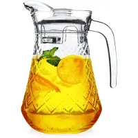 By Lille Vilde Karaf Glas met Deksel 1,4 l - Kan - Waterkaraf voor Fruitwater - Waterkan - Drinkkan