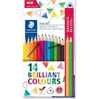 Staedtler ergosoft kleurpotlood - set 12 st + 2 neon gratis