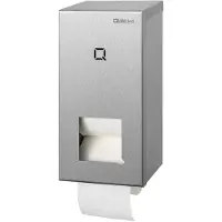 Qbic-Line 2-rols toiletrolhouder (standaard) QTR2 SSL - RVS
