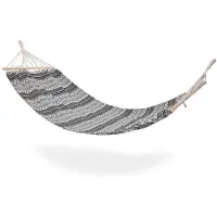 Ambiance - Hangmat - 200x80 cm - Eenpersoons - Wit/Zwart