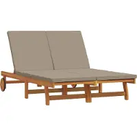 vidaXL Ligstoel Massief Acacia Hout Bruin