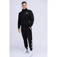 Lonsdale Joggingpak 'Geddington' bloedrood / zwart / wit