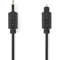 Nedis Optische Audiokabel - TosLink Male - Mini-Toslink - 1.00 m - Rond - PVC - Zwart - Label