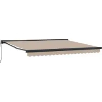 vidaXL Elektrische Zonneluifel 4 x 3 m Beige 100% Polyester
