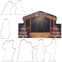 Orion Koekjesvormpjes Kerststal - 7 Delige Set Roestvrij Staal